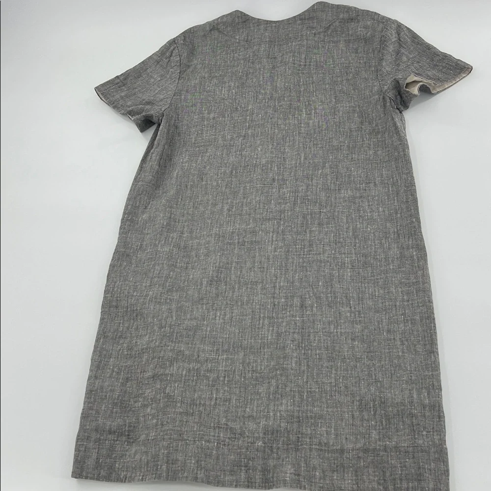 Theory‎ Sharkskin Short-Sleeve Shift Dress office career neutral minimal